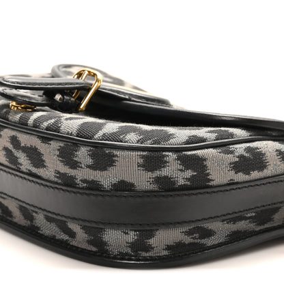 Christian Dior Canvas Mizza Embroidered Medium Bobby Flap Grey Black 9 of 11