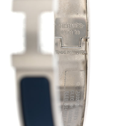 Hermes Matte Enamel Narrow Clic Clac HH Bracelet Bleu Biarritz 4 of 7
