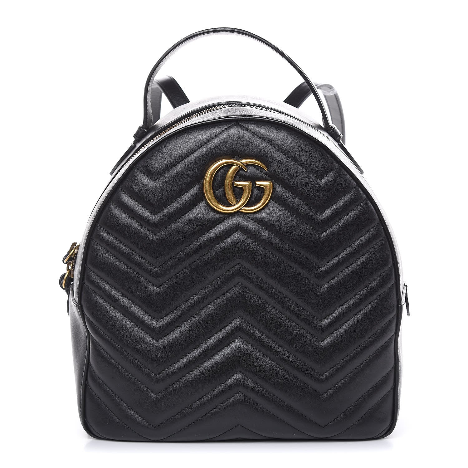 Gucci Calfskin Matelasse GG Marmont Backpack Black 1 of 17