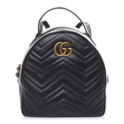 Gucci Calfskin Matelasse GG Marmont Backpack Black 1 of 17