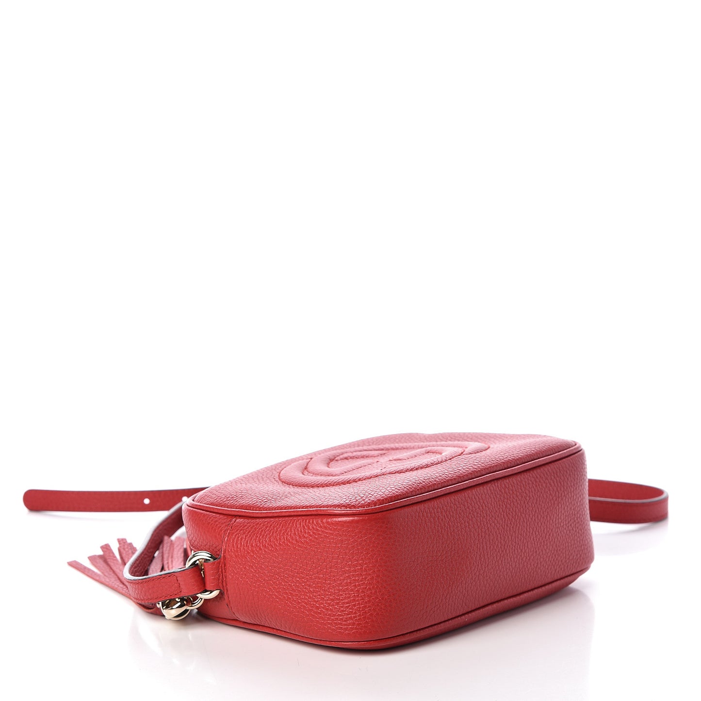 Pebbled Calfskin Small Soho Disco Bag Tabasco Red