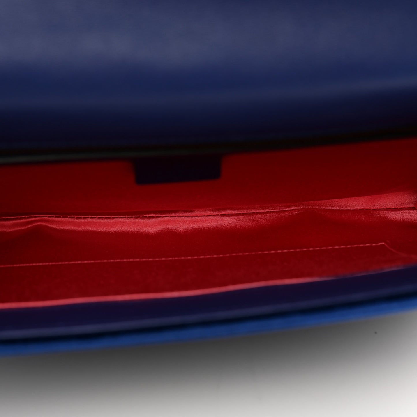 Velvet Matelasse GG Marmont Clutch Cobalt Blue