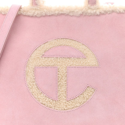 Telfar X UGG Suede Shearling Medium Shopping Bag Pink 9 of 11