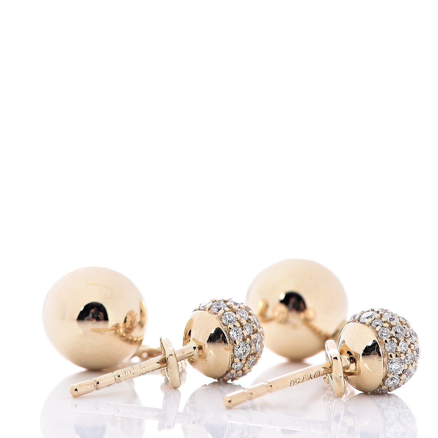 18K Yellow Gold Diamond Solari Drop Earrings