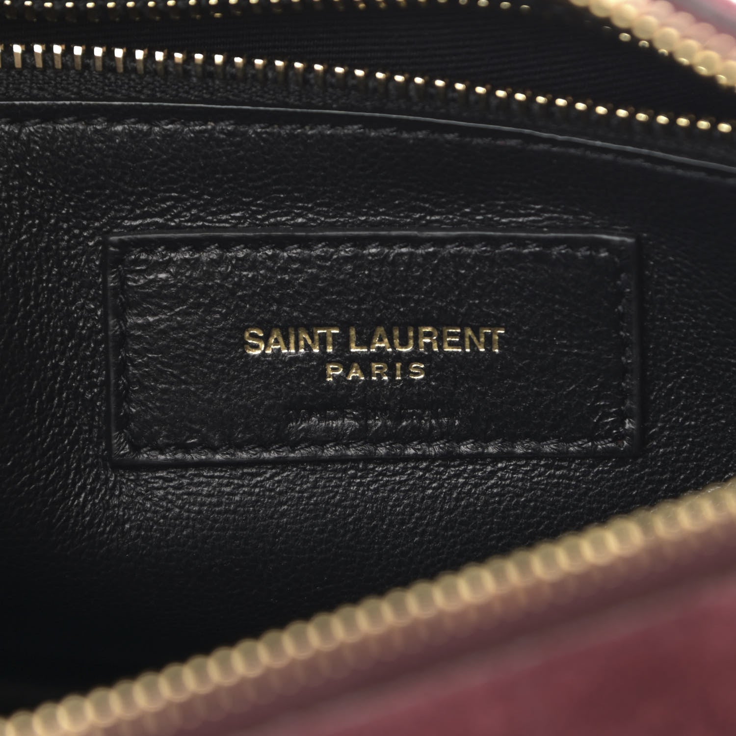 Saint Laurent Suede All-Over Monogram Crossbody Burgundy 6 of 10
