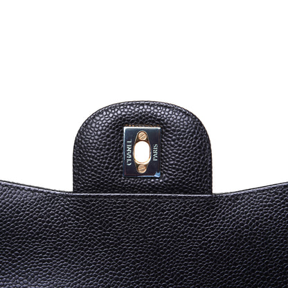 Chanel Caviar Quilted Jumbo Double Flap Black 13 of 17