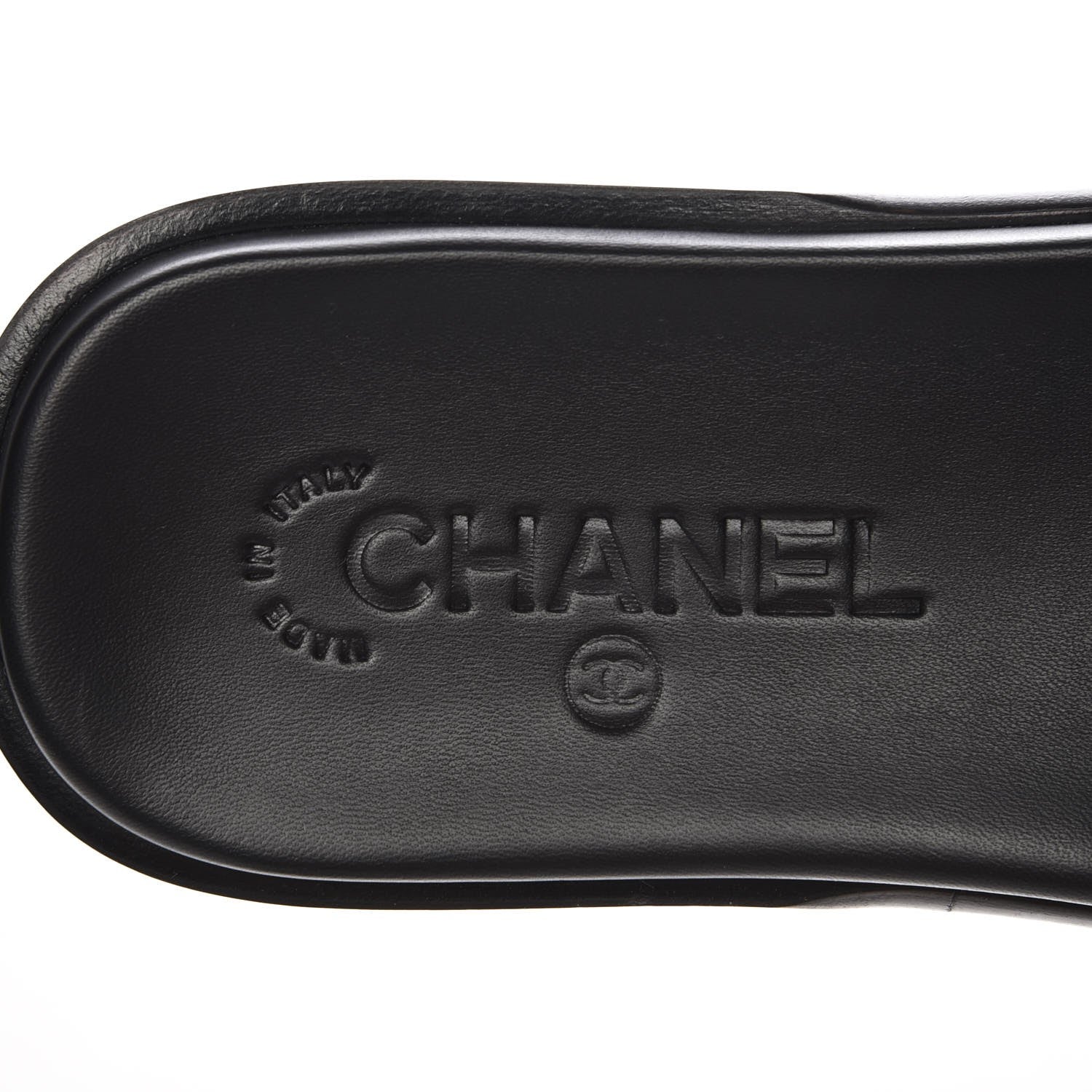 Chanel Patent Calfskin CC Slip On Mules 36 Black 7 of 8