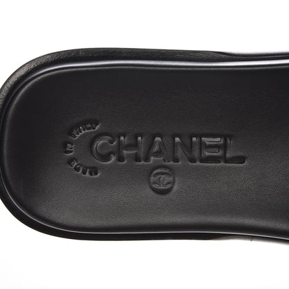 Chanel Patent Calfskin CC Slip On Mules 36 Black 7 of 8