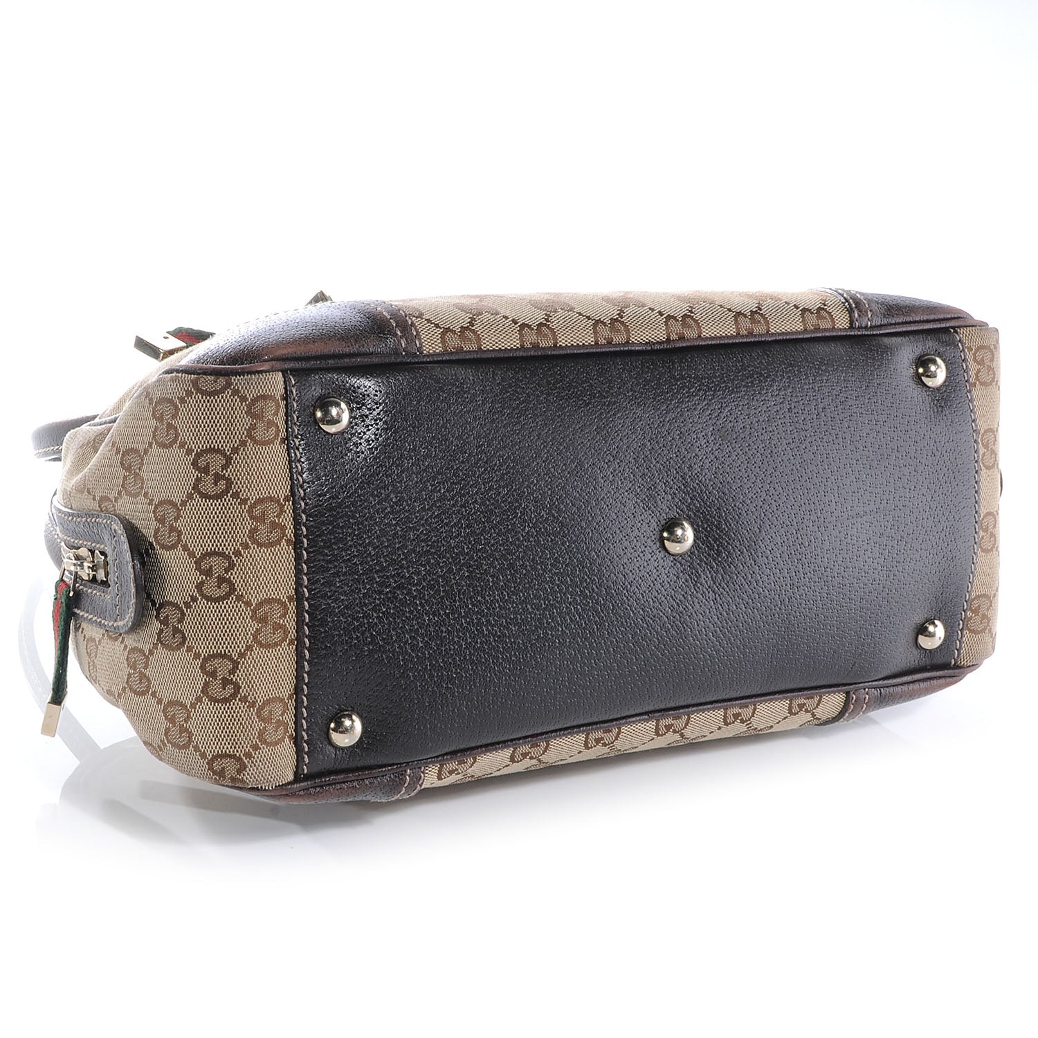 Gucci Monogram Small Princy Satchel Dark Brown 4 of 9