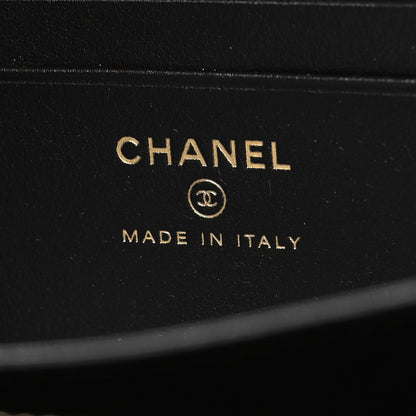 Chanel Caviar Quilted CC Filigree Vanity Clutch With Chain Beige Black 6 of 10