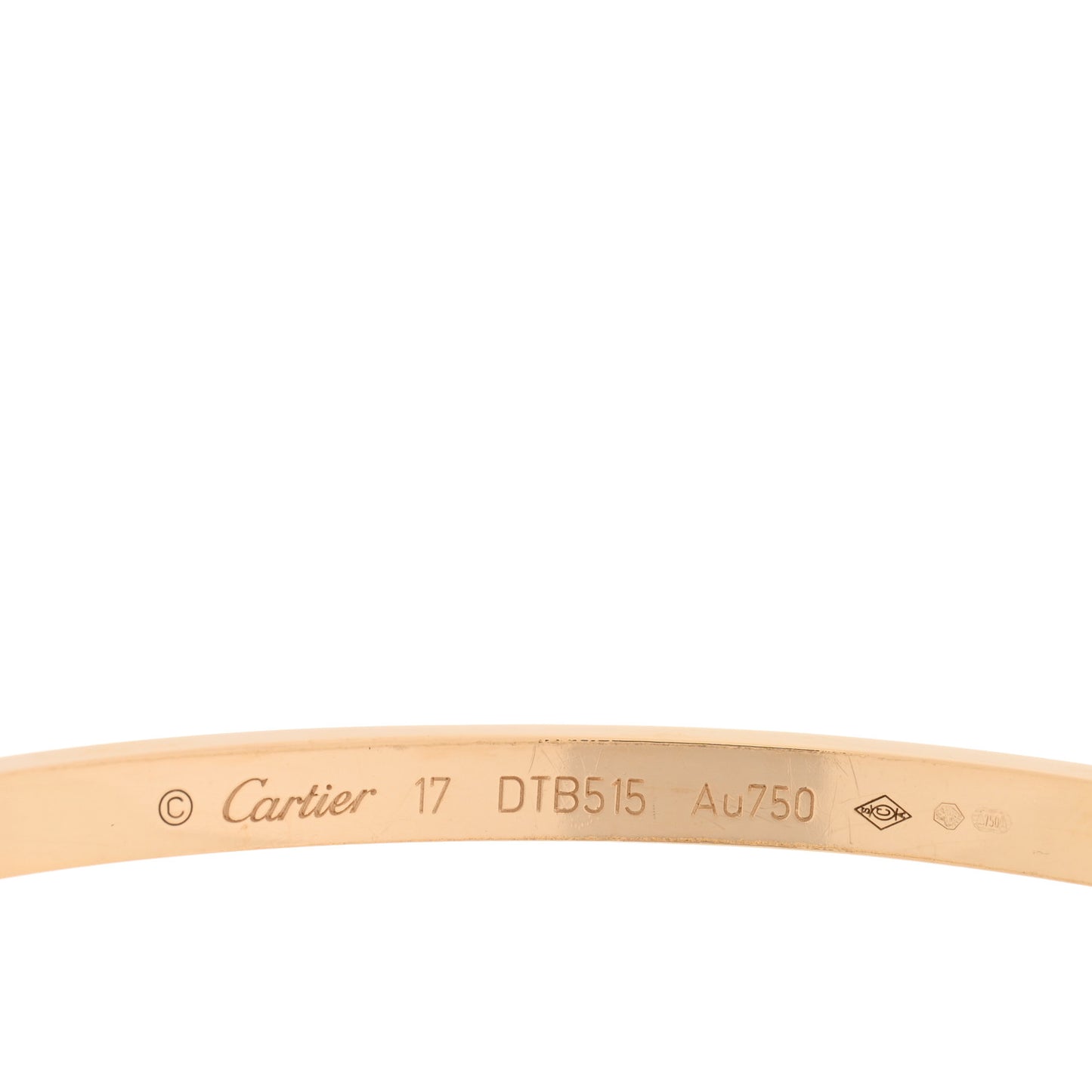 18K Yellow Gold Diamond Small LOVE Paved Bracelet 17