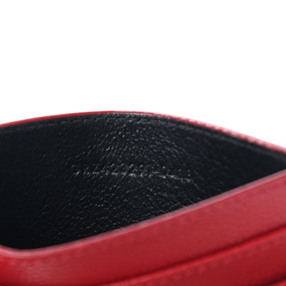 Saint Laurent Grain De Poudre Matelasse Chevron Monogram Credit Card Case New Red 7 of 7