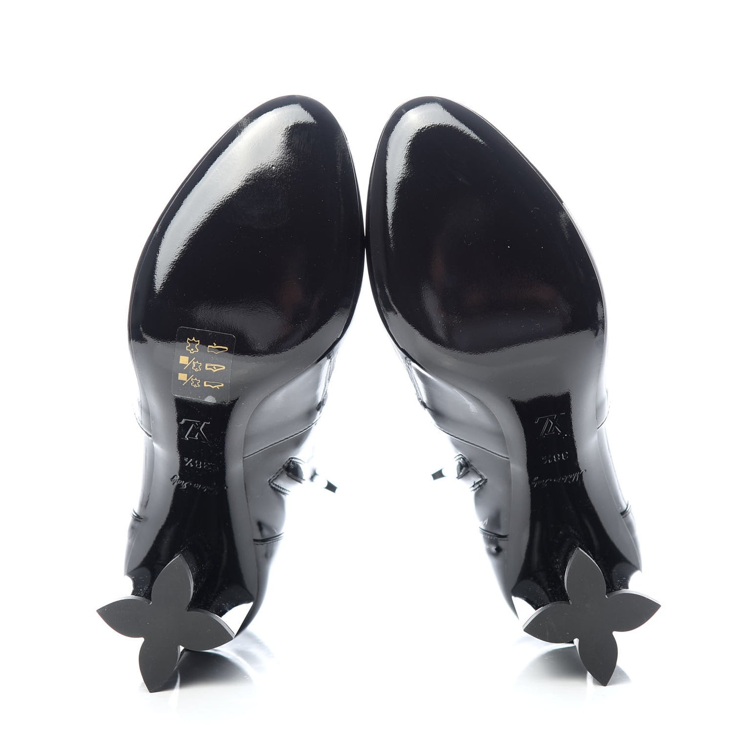 Patent Silhouette Ankle Boots 38.5 Black