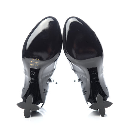Louis Vuitton Patent Silhouette Ankle Boots 38.5 Black 6 of 11