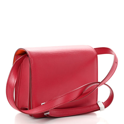 Celine Goatskin Small Classic Box Flap Bag Dark Pink 3 of 10