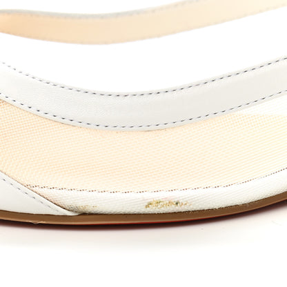 Christian Louboutin Kid Rete Galativi Flats 37.5 Version Bianco 10 of 11