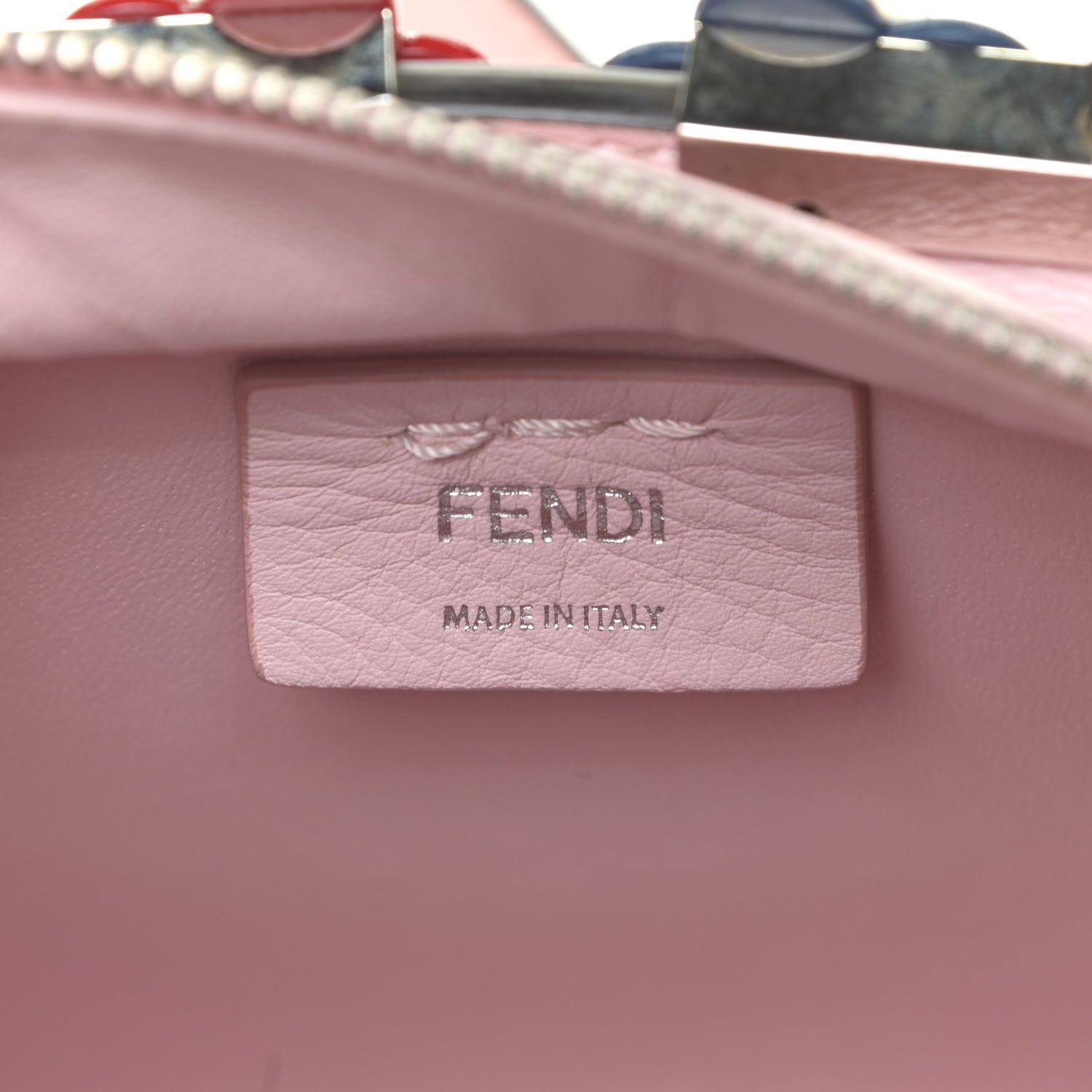 Fendi Vitello Dolce Plexiglass Flowerland Studded Mini 3Jours Tote Peonia Multicolor 6 of 12