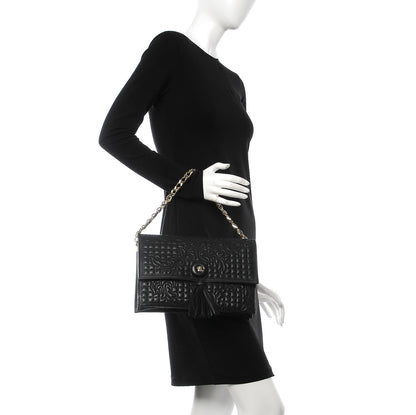 Versace Nappa Barocco Quilted Vanitas Medea Shoulder Bag Black 2 of 8