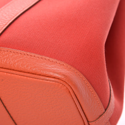 Hermes Toile Officier Negonda Garden Party 30 TPM Rouge Tomate Capucine 11 of 11