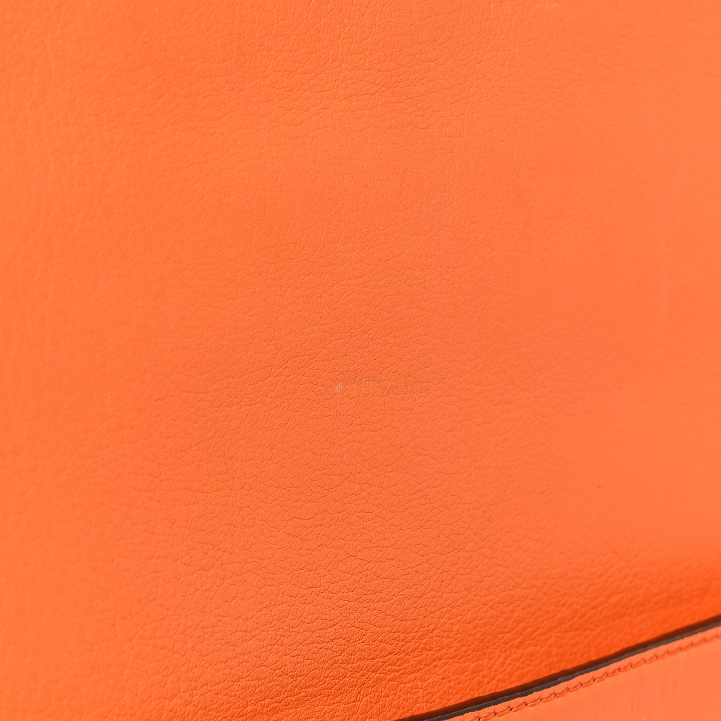 Visetos Calfskin Zip Pouch Cognac Orange