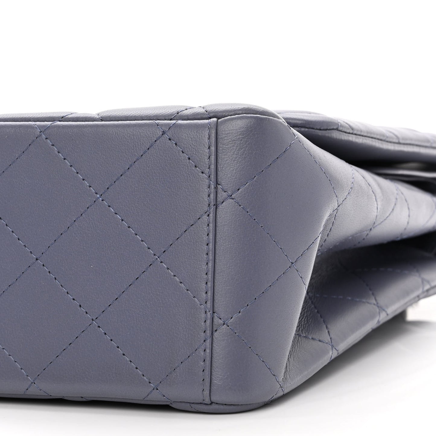 Lambskin Quilted Maxi Double Flap Purple