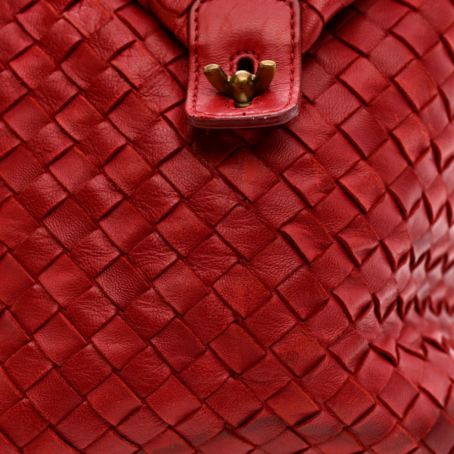 Nappa Intrecciato Montaigne Bag Red