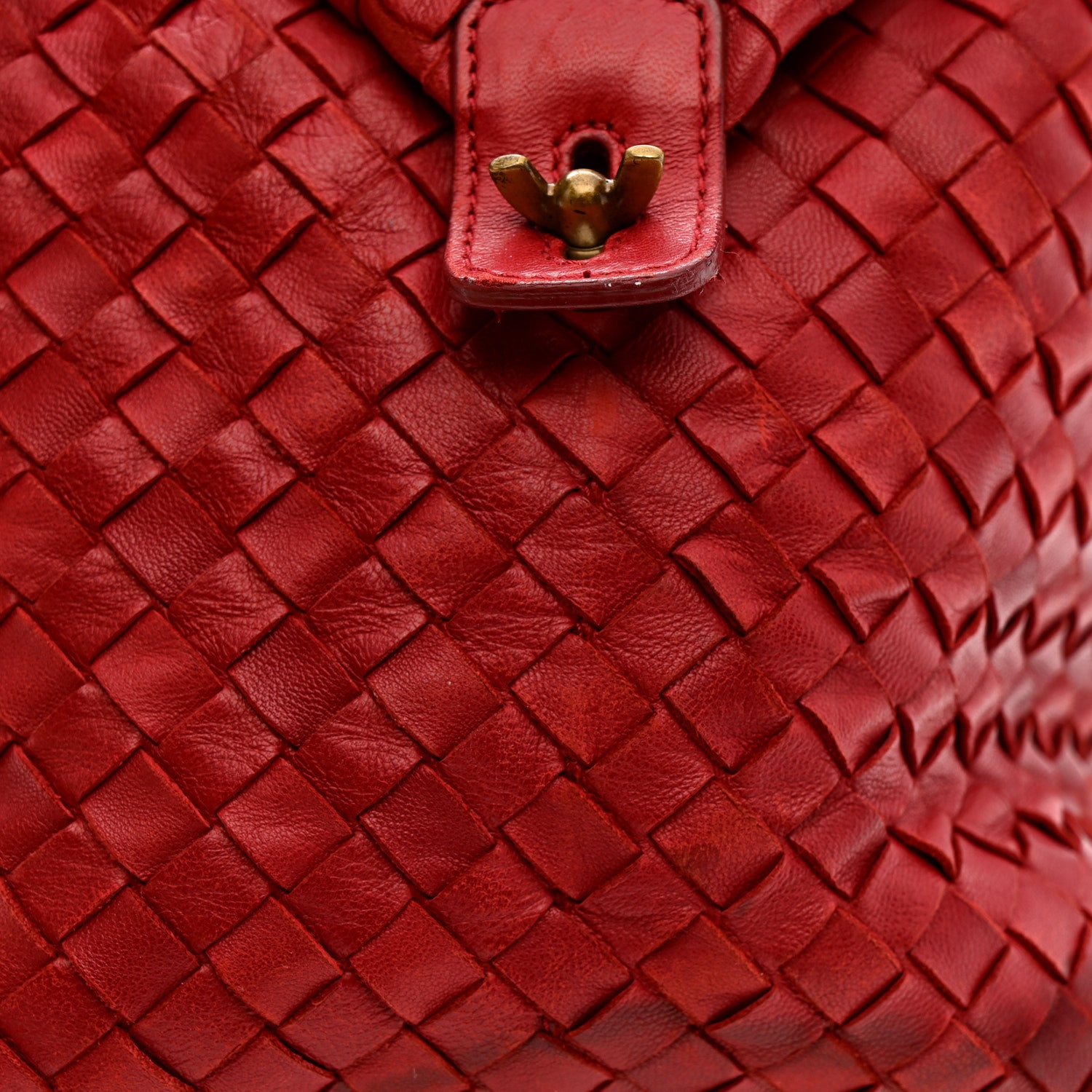 Bottega Veneta Nappa Intrecciato Montaigne Bag Red 19 of 22