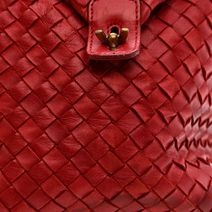 Bottega Veneta Nappa Intrecciato Montaigne Bag Red 19 of 22