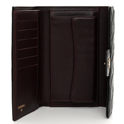 Chanel Caviar Quilted Large Flap Wallet Black 5 of 8