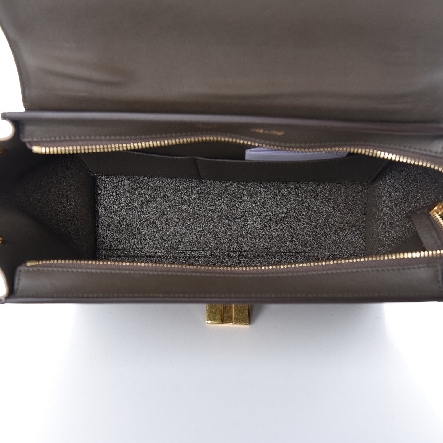Celine Elephant Calfskin Small Tri-Color Trapeze Yellow 5 of 13