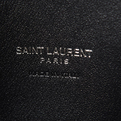 Saint Laurent Grained Calfskin Topstitch Small Sac De Jour Black Porcelain 9 of 9