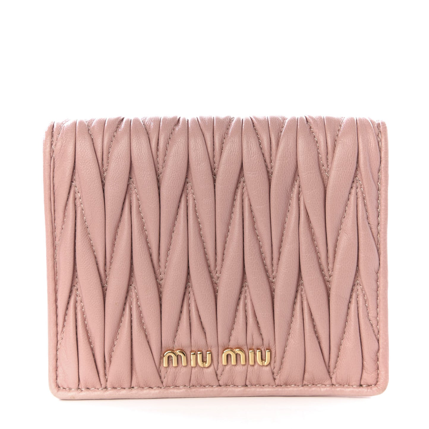 Nappa Matelasse Compact Wallet Orchidea