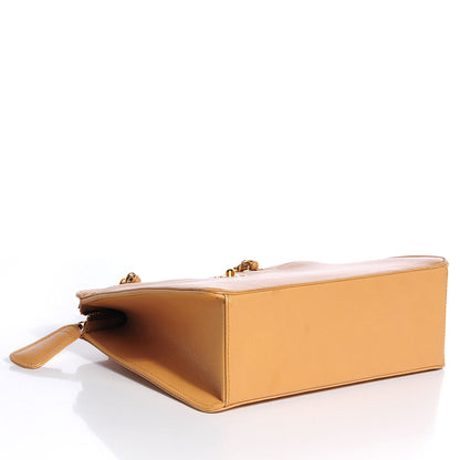 Chanel Calfskin Frame Handbag Beige 4 of 9