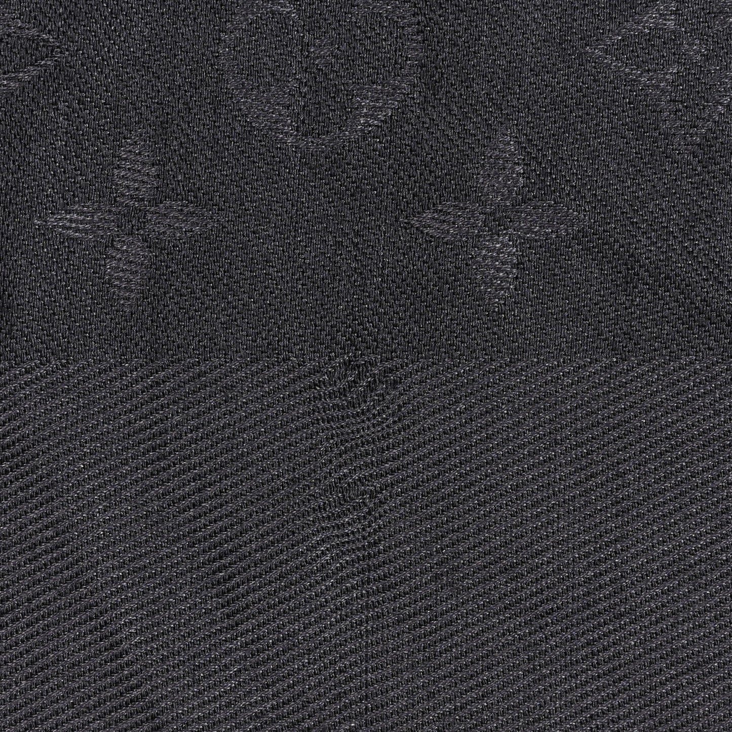 Silk Lurex Wool Monogram Shine Shawl Black
