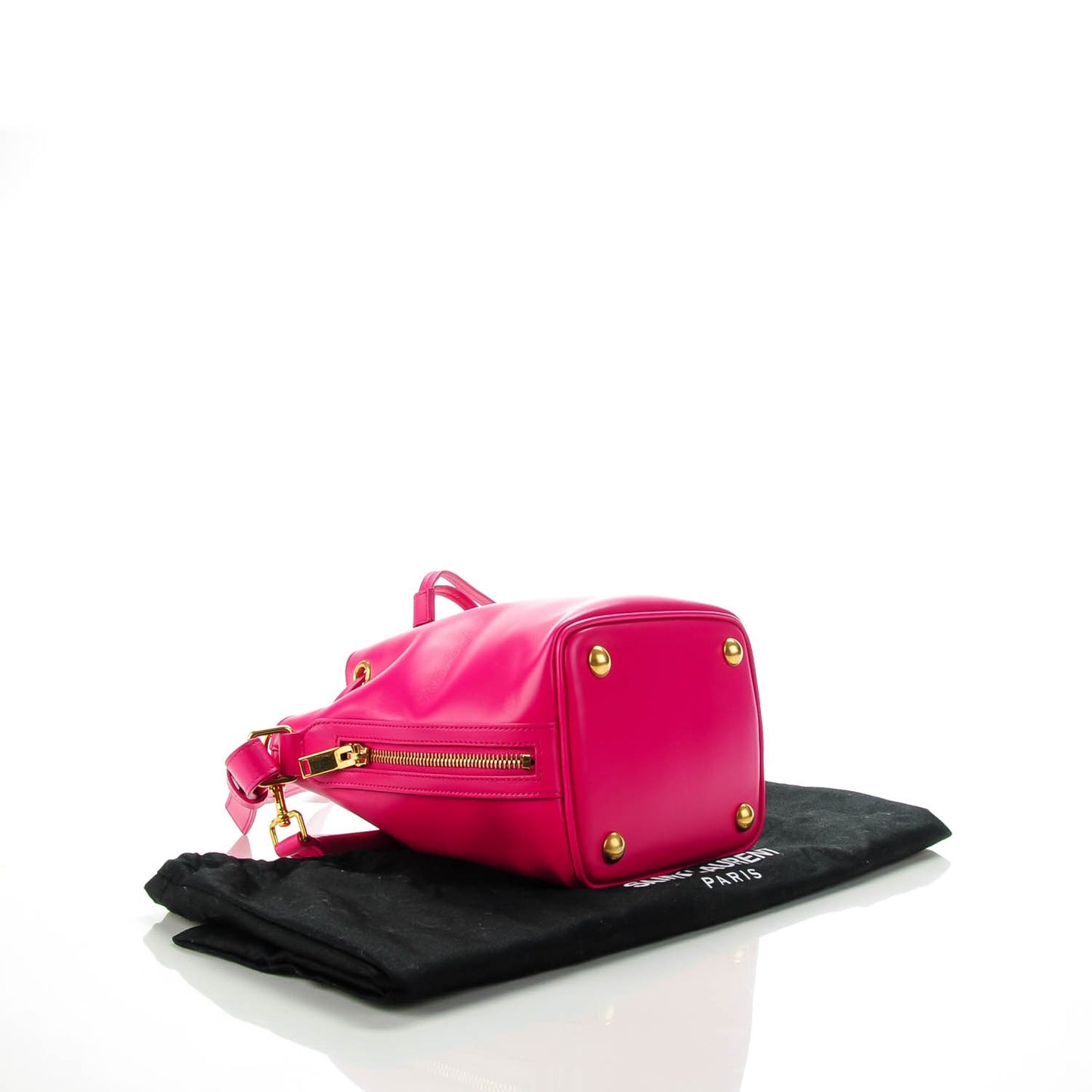 Calfskin Small Emmanuelle Bucket Bag Fuchsia