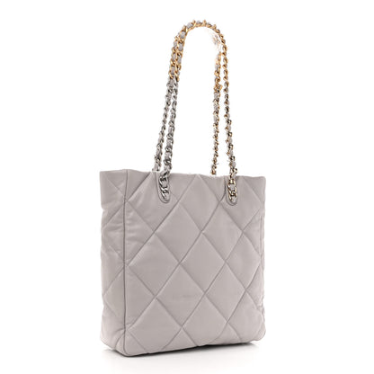 Chanel Lambskin Quilted Chanel 19 Shopping Bag Grey 3 of 10