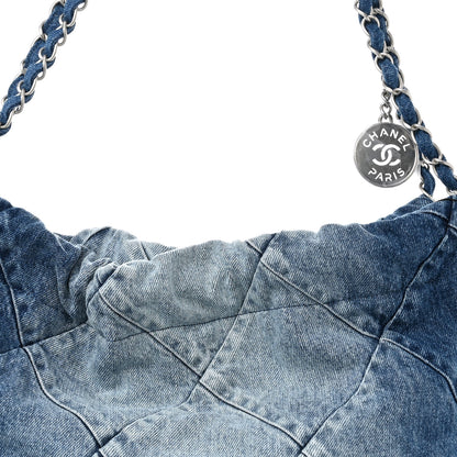 Chanel Denim Quilted Small Chanel 22 Blue 9 of 11