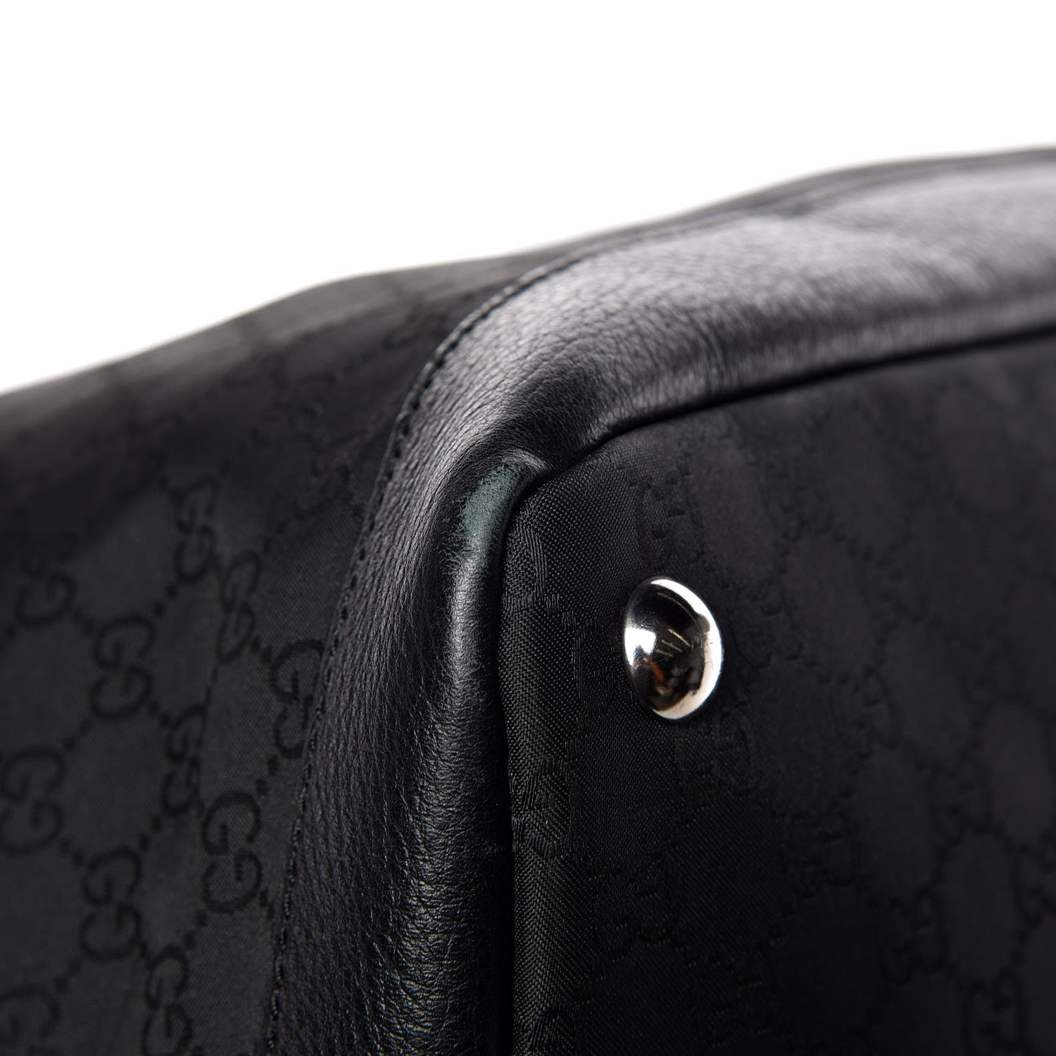 Gucci Nylon Monogram Travel Hobo Black 12 of 13