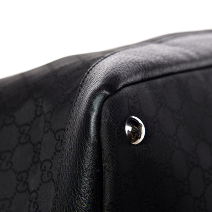 Gucci Nylon Monogram Travel Hobo Black 12 of 13