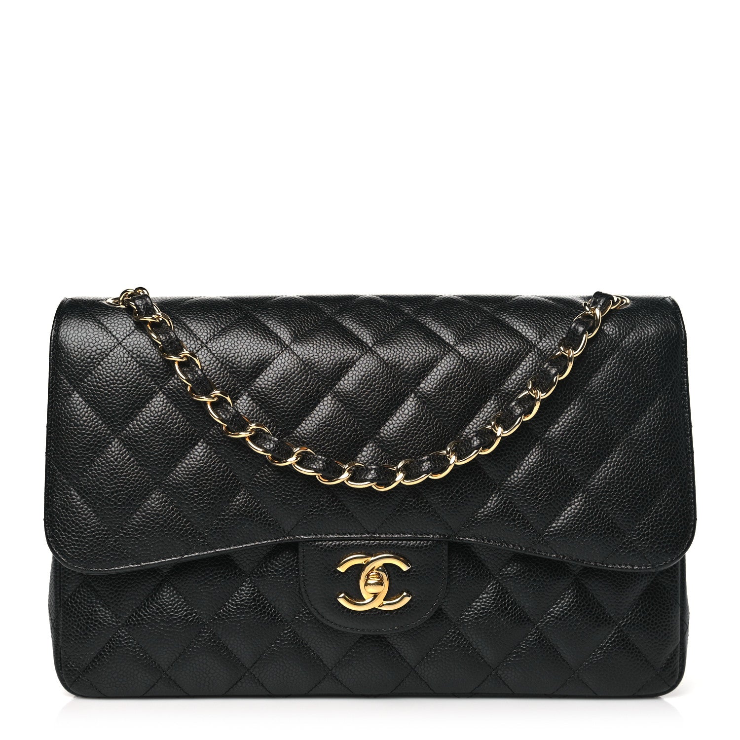 Chanel Caviar Quilted Jumbo Double Flap Black 1 of 10