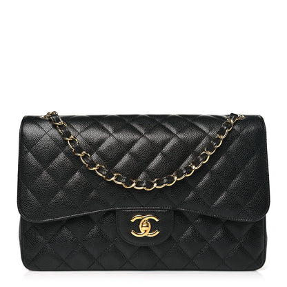 Chanel Caviar Quilted Jumbo Double Flap Black 1 of 10