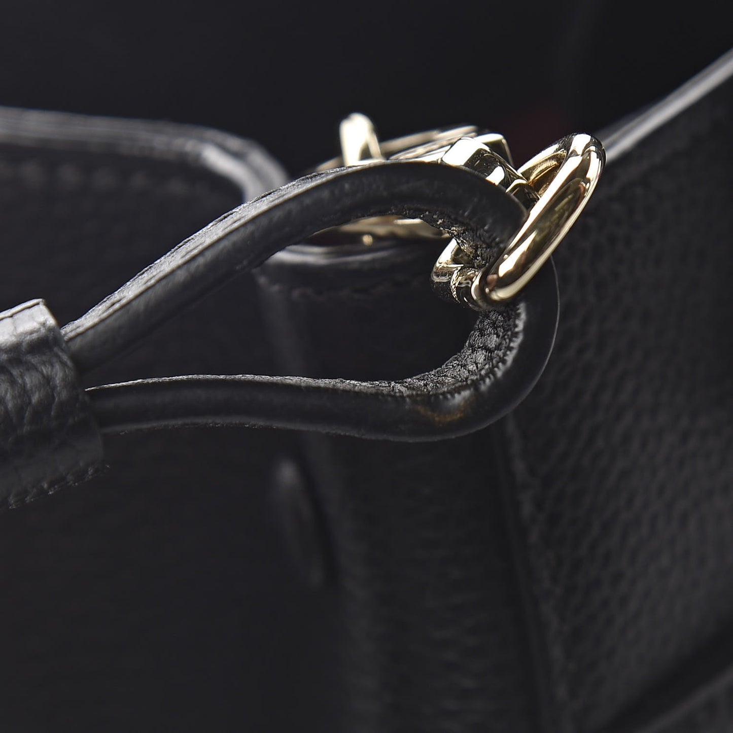 Grained Calfskin Mini Neo Executive Shopper Tote Black