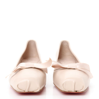 Christian Louboutin Nappa MamaFlirt 30mm Bow Pumps 39 Leche 3 of 9