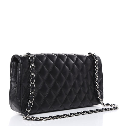Chanel Lambskin Quilted East West Flap Black 3 of 13