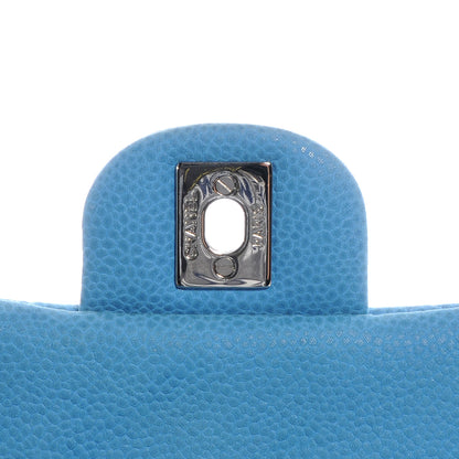 Chanel Iridescent Caviar Large Flap Clutch Bag Blue 9 of 9