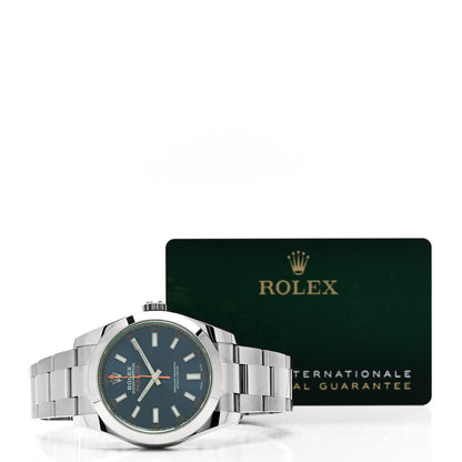 Rolex Stainless Steel 40mm Oyster Perpetual Milgauss Watch Z-Blue 116400GV 5 of 5