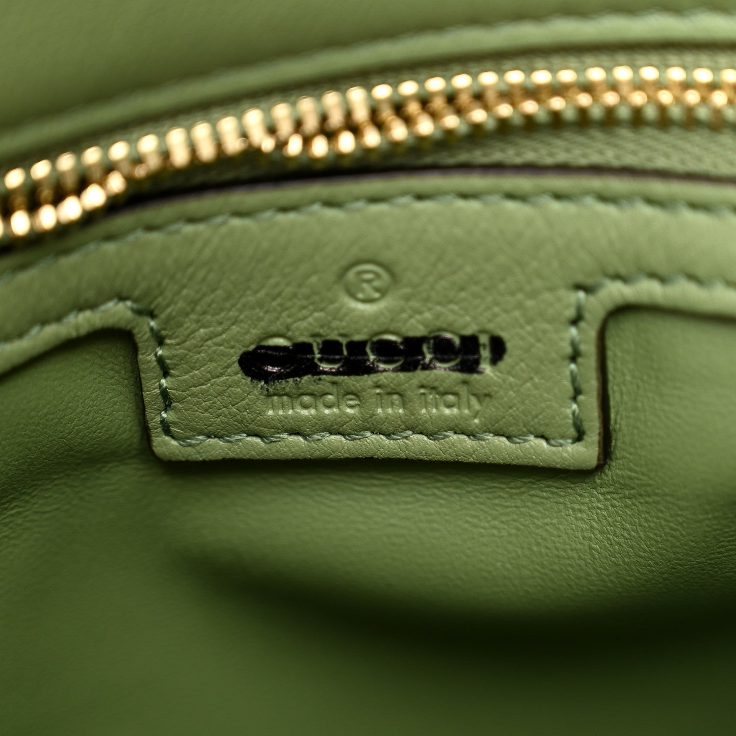 Gucci Roxy Calfskin Web Medium Blondie Top Handle Shoulder Flap Bag Salamander Green 7 of 12