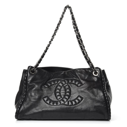 Chanel Calfskin Coco Bengal Open Accordion Tote Black 1 of 13
