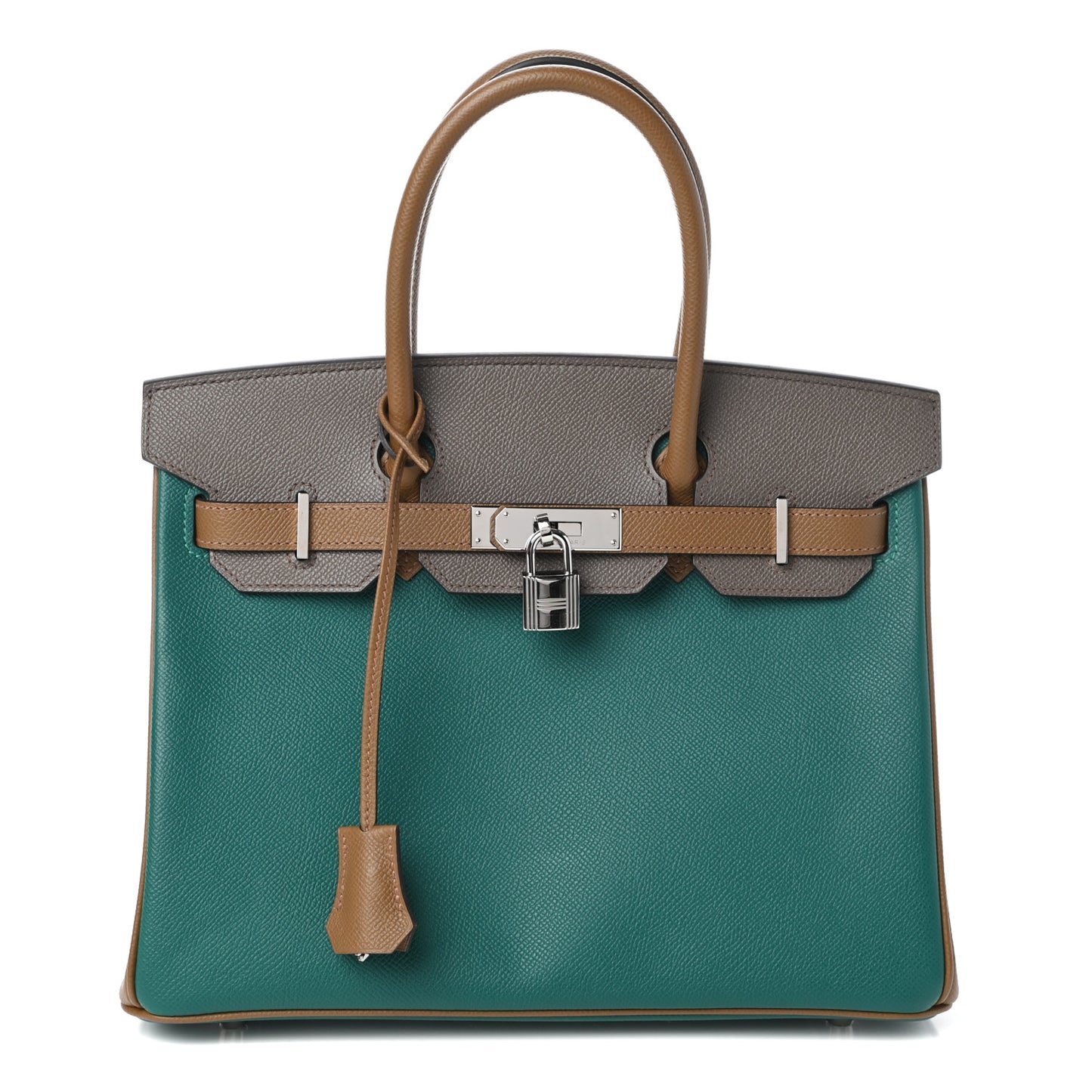 Epsom Horseshoe Birkin 30 Malachite Etain Alezan