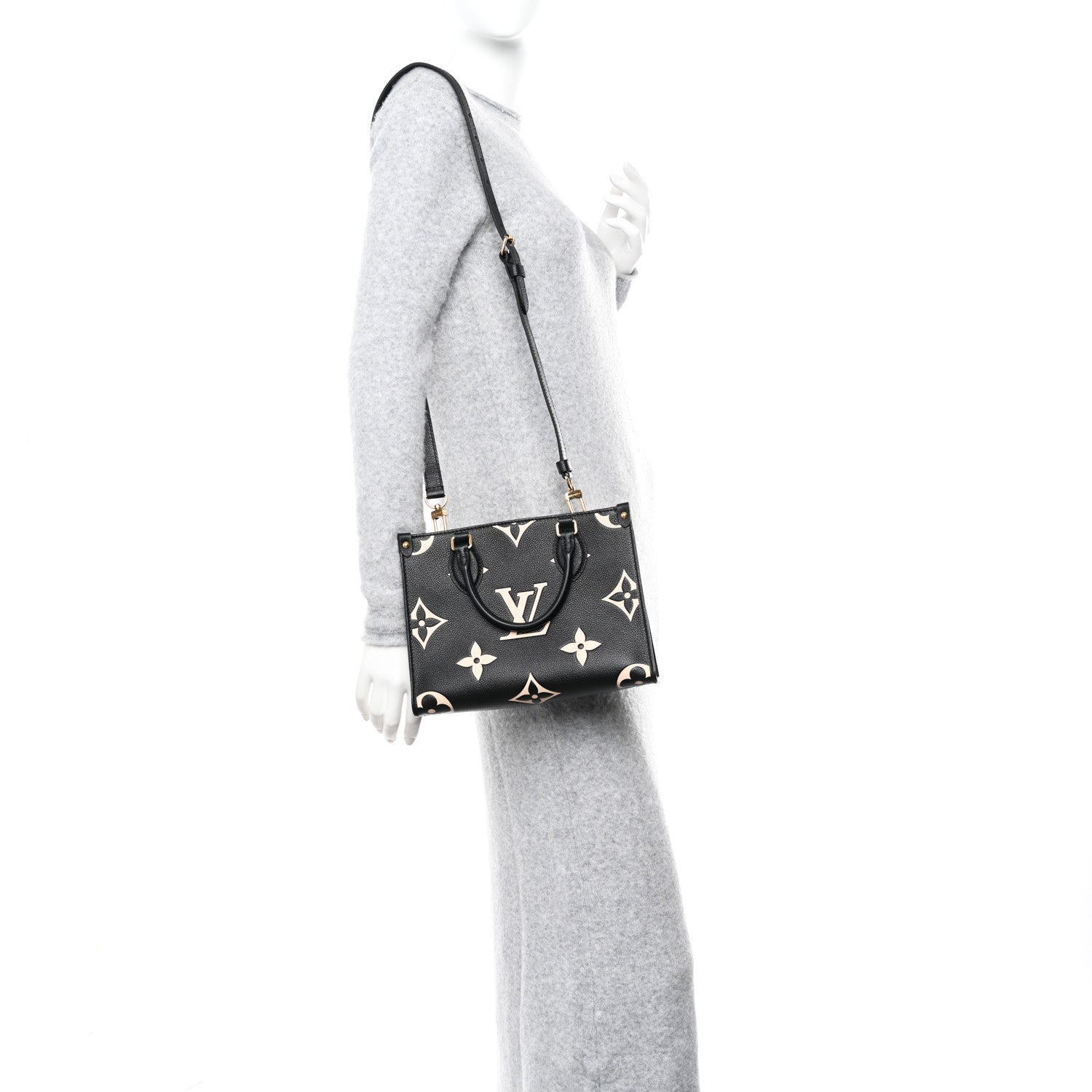 Louis Vuitton Empreinte Monogram Giant Onthego PM Black Beige 3 of 9
